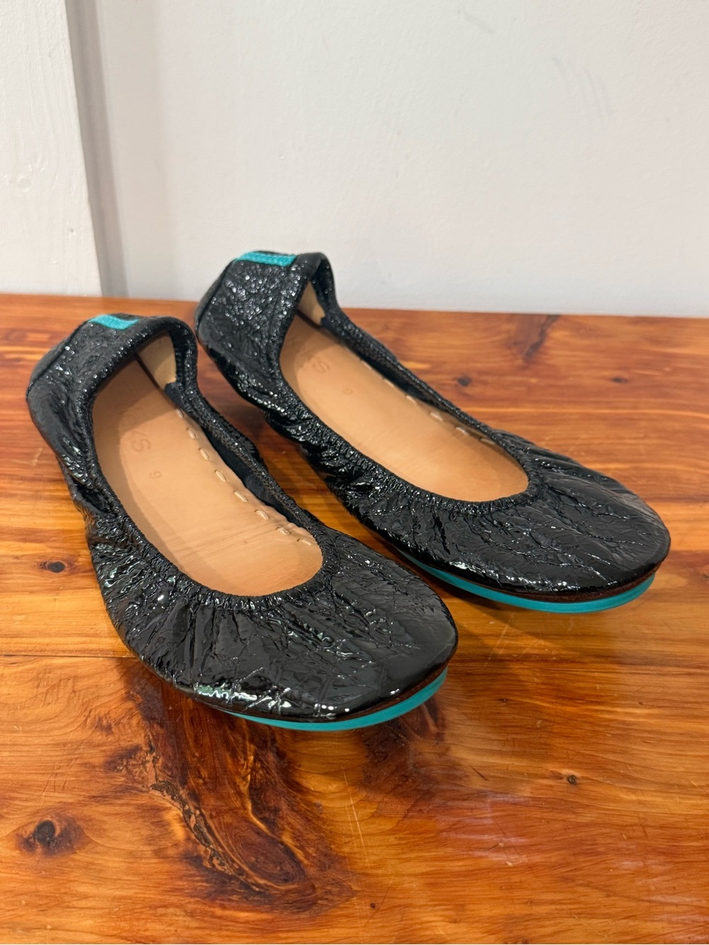 Tieks Obsidian Black Patent Leather Ballet Flats